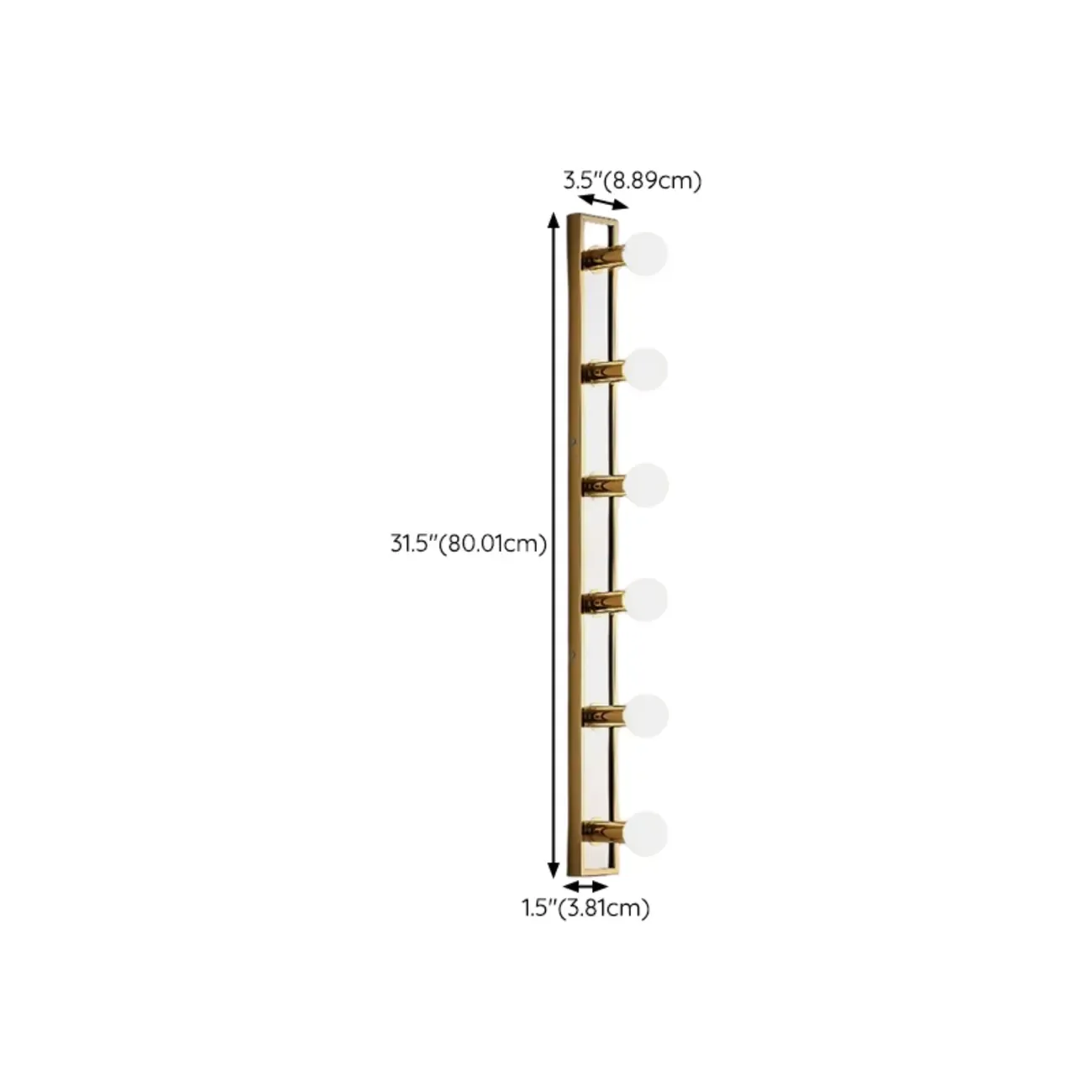 Gold Modern Steel Multi-Bulb Bathroom Light Fixture