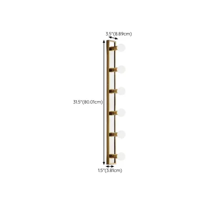 Gold Modern Steel Multi-Bulb Bathroom Light Fixture