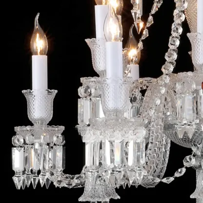 Traditional Luxurious Crystal Candelabra Floor Lamp Image - 7