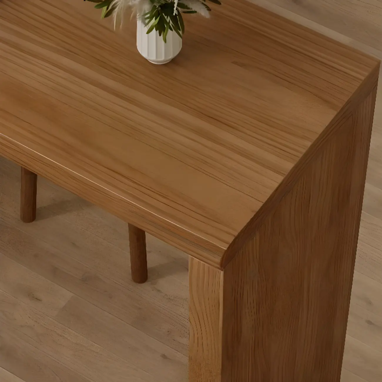 Simplistic Natural Wood 3 Cube Storage Home Bar Table Image - 4 | homeyfad