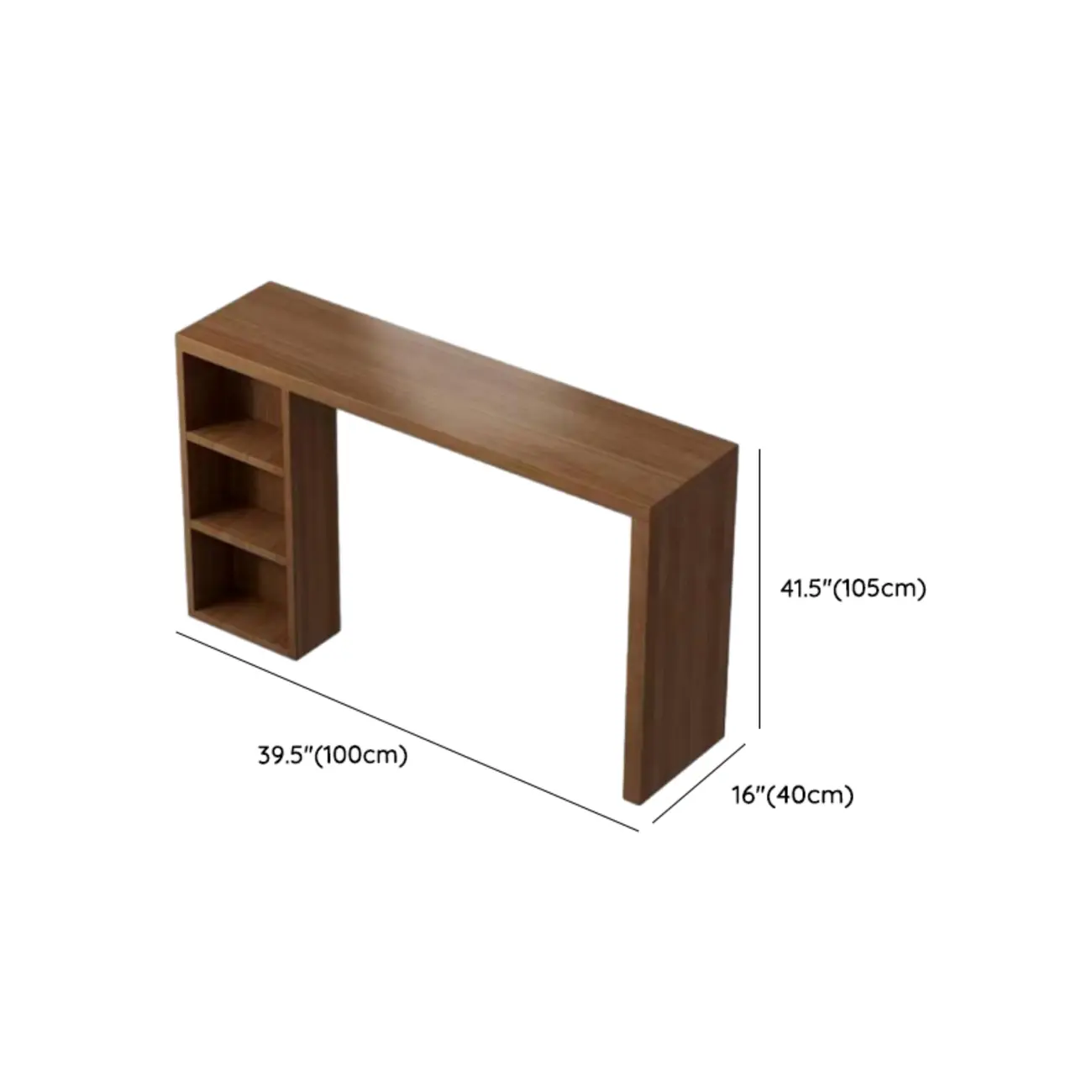 Simplistic Natural Wood 3 Cube Storage Home Bar Table Image - 12 | homeyfad