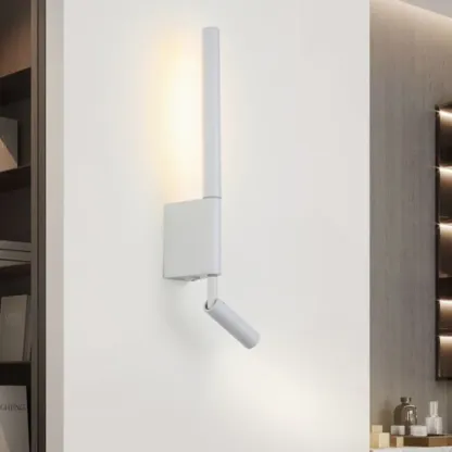 Mini Geometric White 2-Light Wall Sconce with LED for Indoor