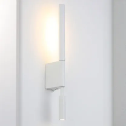 Mini Geometric White 2-Light Wall Sconce with LED for Indoor