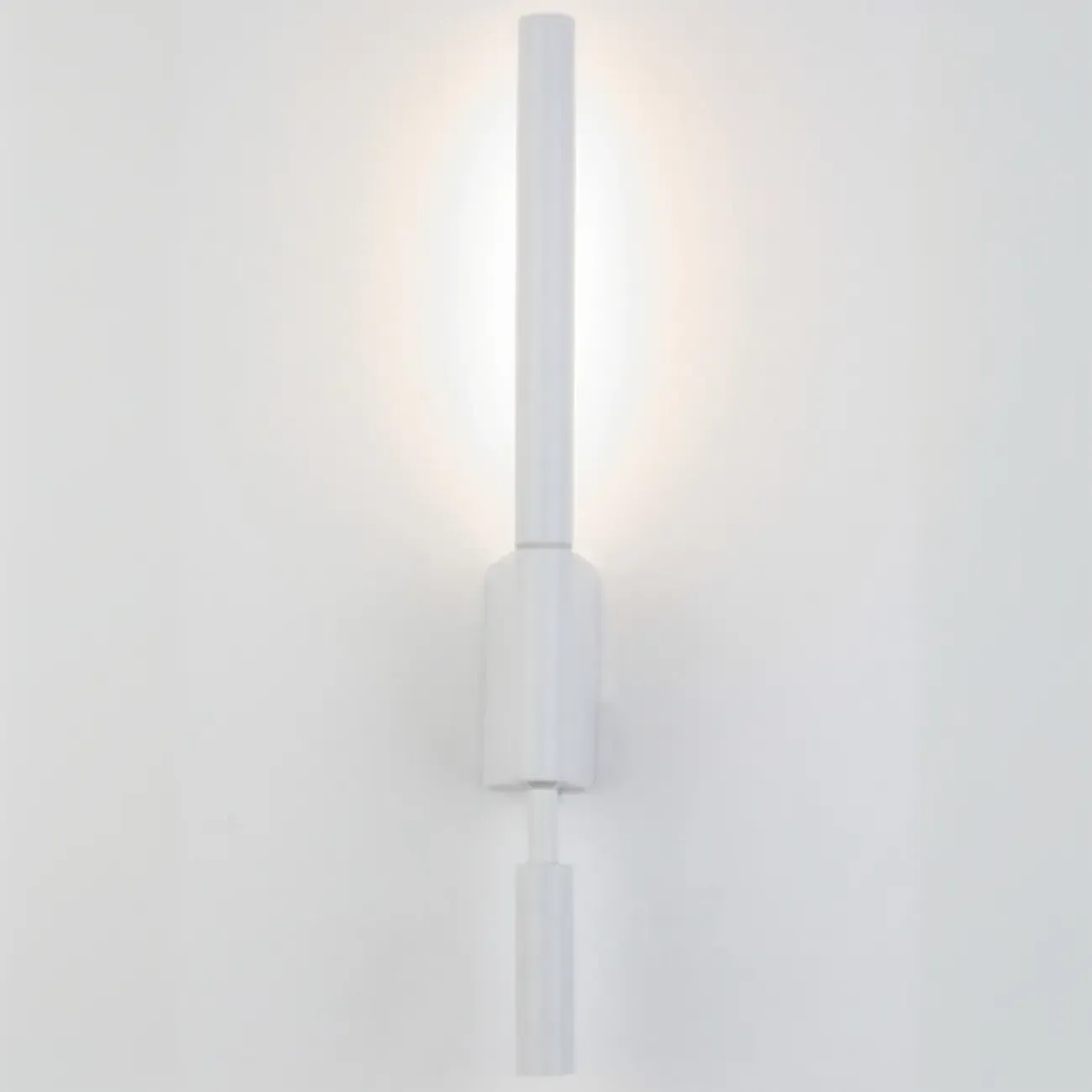 Mini Geometric White 2-Light Wall Sconce with LED for Indoor