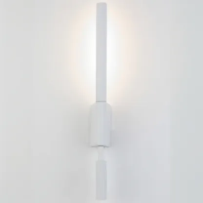 Mini Geometric White 2-Light Wall Sconce with LED for Indoor