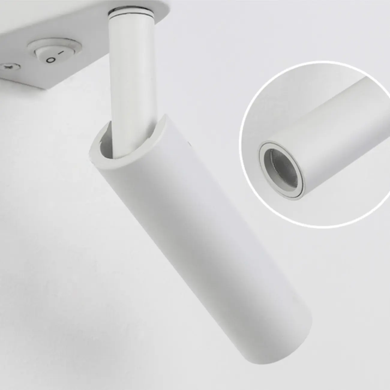 Mini Geometric White 2-Light Wall Sconce with LED for Indoor | homeyfad