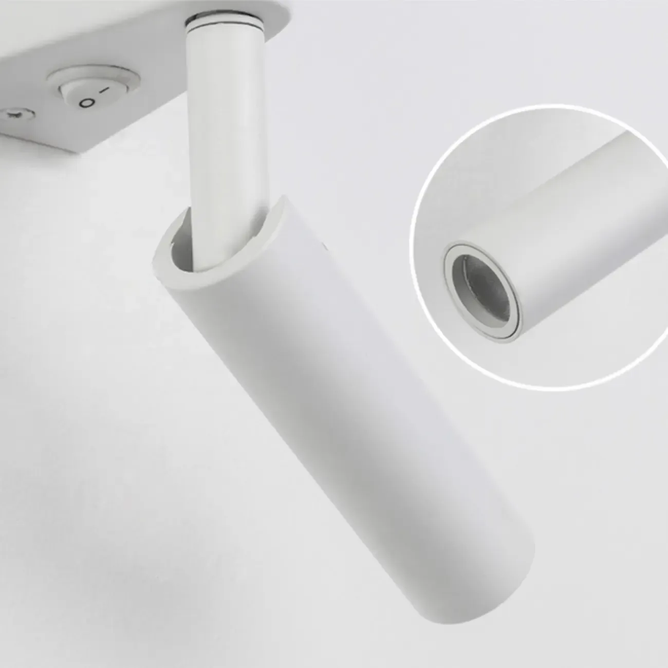 Mini Geometric White 2-Light Wall Sconce with LED for Indoor