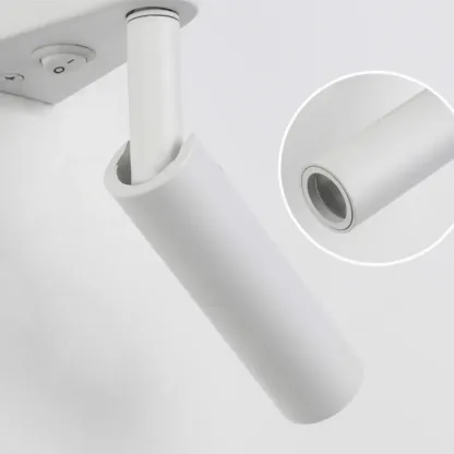 Mini Geometric White 2-Light Wall Sconce with LED for Indoor