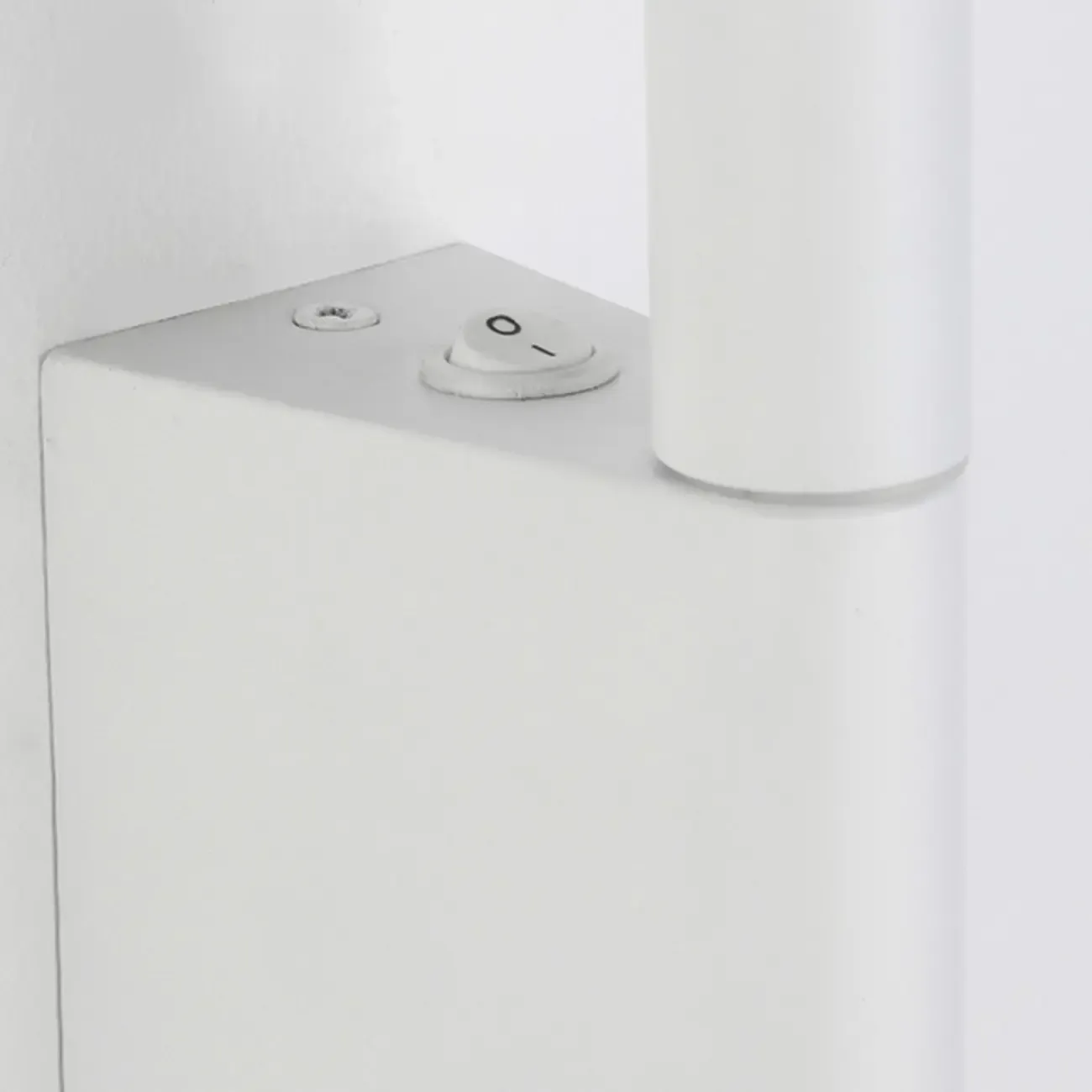 Mini Geometric White 2-Light Wall Sconce with LED for Indoor