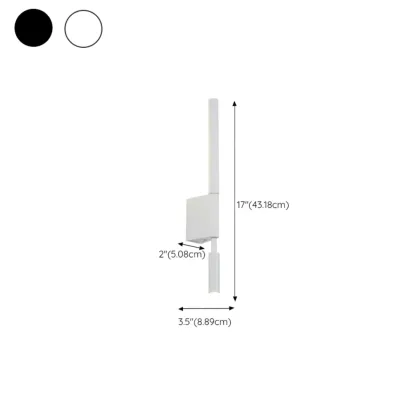 Mini Geometric White 2-Light Wall Sconce with LED for Indoor