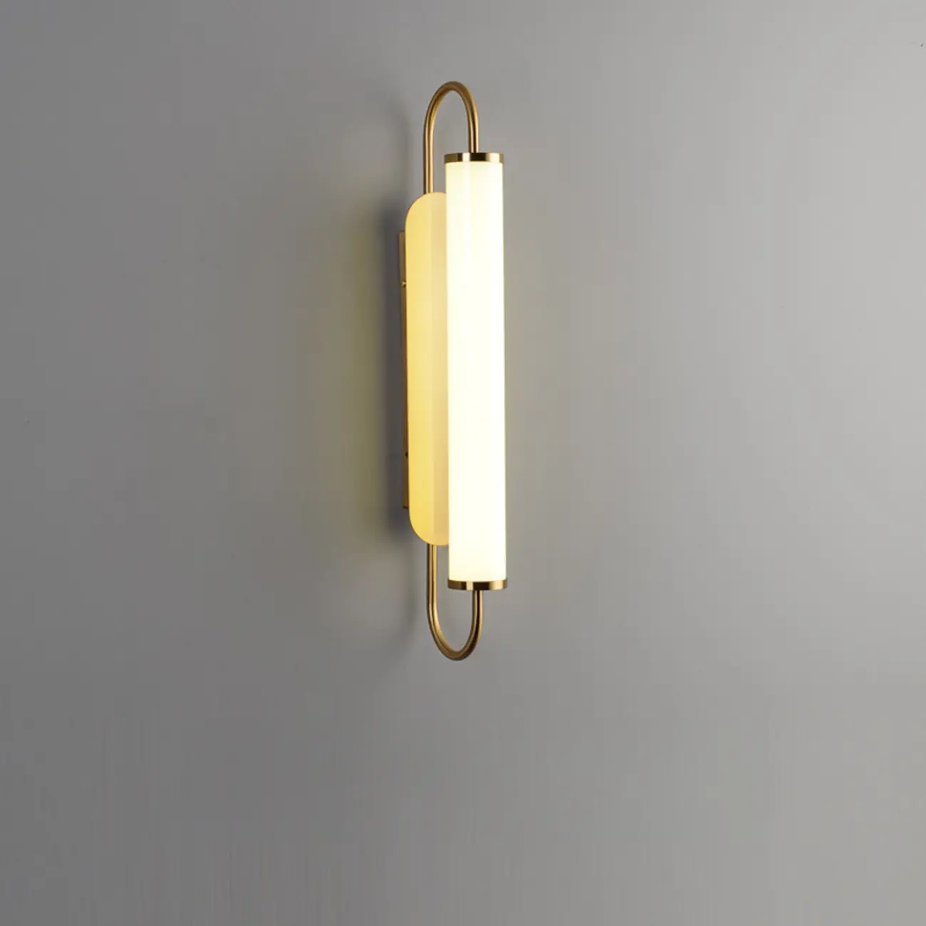 Nordic Cylinder Glass Metal Gold LED Vanity Light Image - 11 | homeyfad