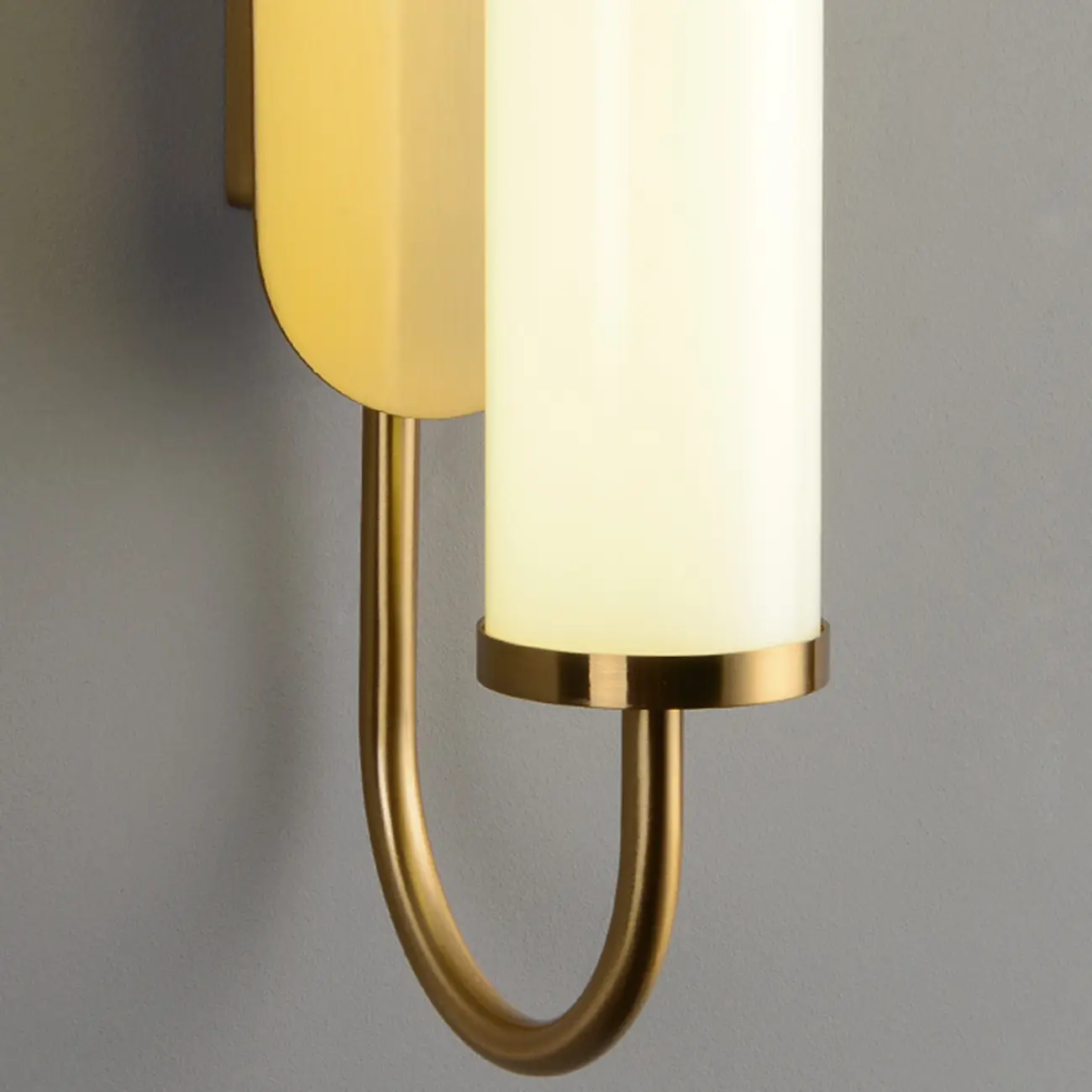 Nordic Cylinder Glass Metal Gold LED Vanity Light Image - 9 | homeyfad