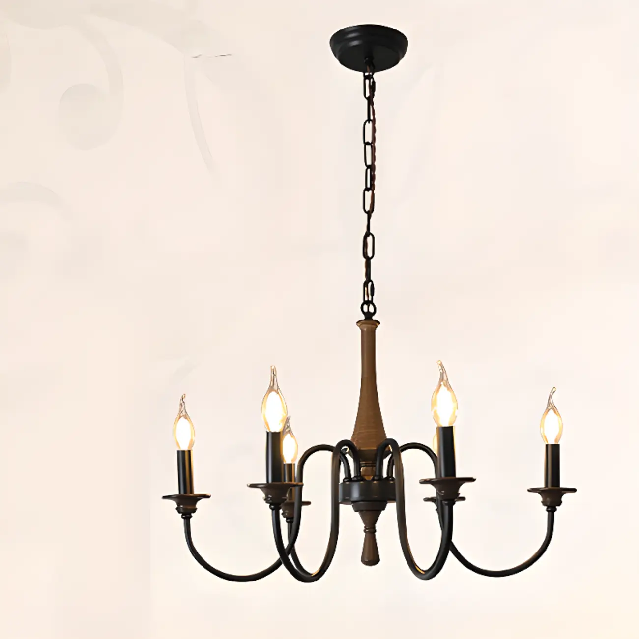 Vintage Metal Classic Candelabra Chandelier Adjustable Height Image - 10 | homeyfad
