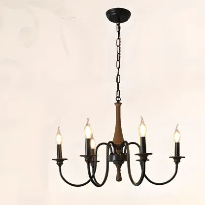 Vintage Metal Classic Candelabra Chandelier Adjustable Height Image - 10