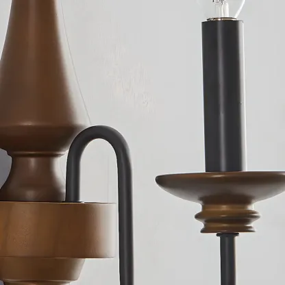 Vintage Metal Classic Candelabra Chandelier Adjustable Height Image - 5