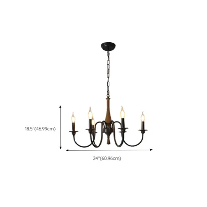 Vintage Metal Classic Candelabra Chandelier Adjustable Height Image - 12