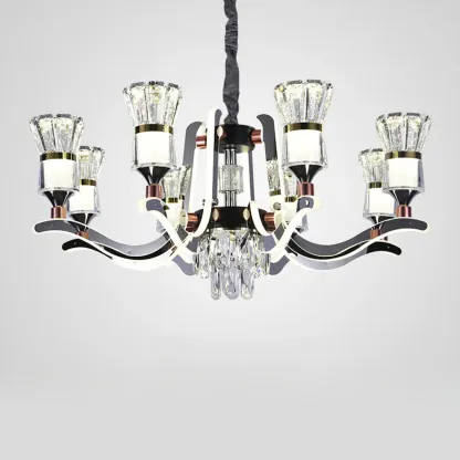 Luxury Crystal Chandelier with Modern Design for Dining Room Image - 11