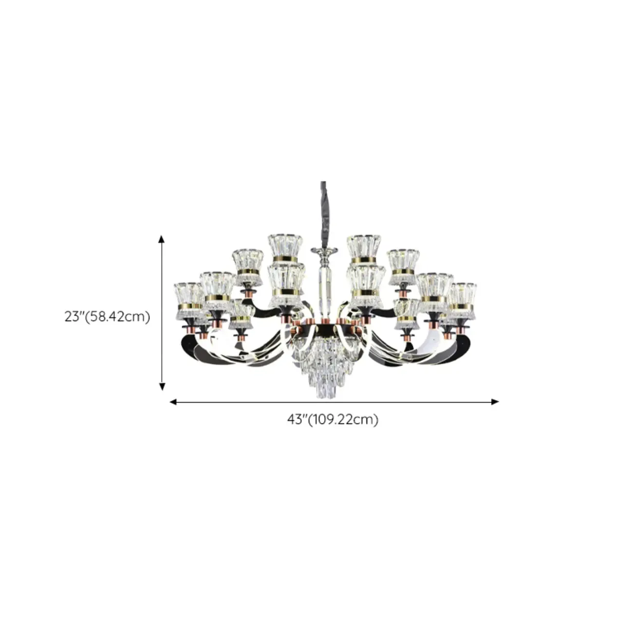 Luxury Crystal Chandelier with Modern Design for Dining Room Image - 15