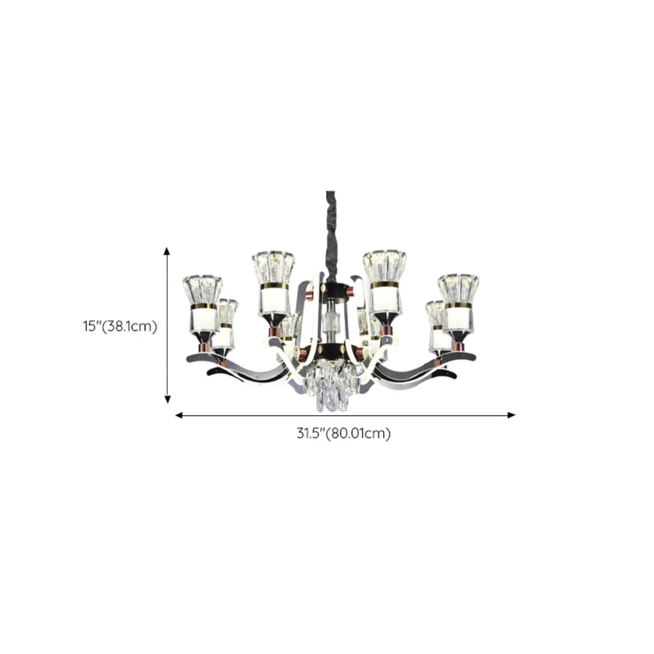Luxury Crystal Chandelier with Modern Design for Dining Room Image - 16
