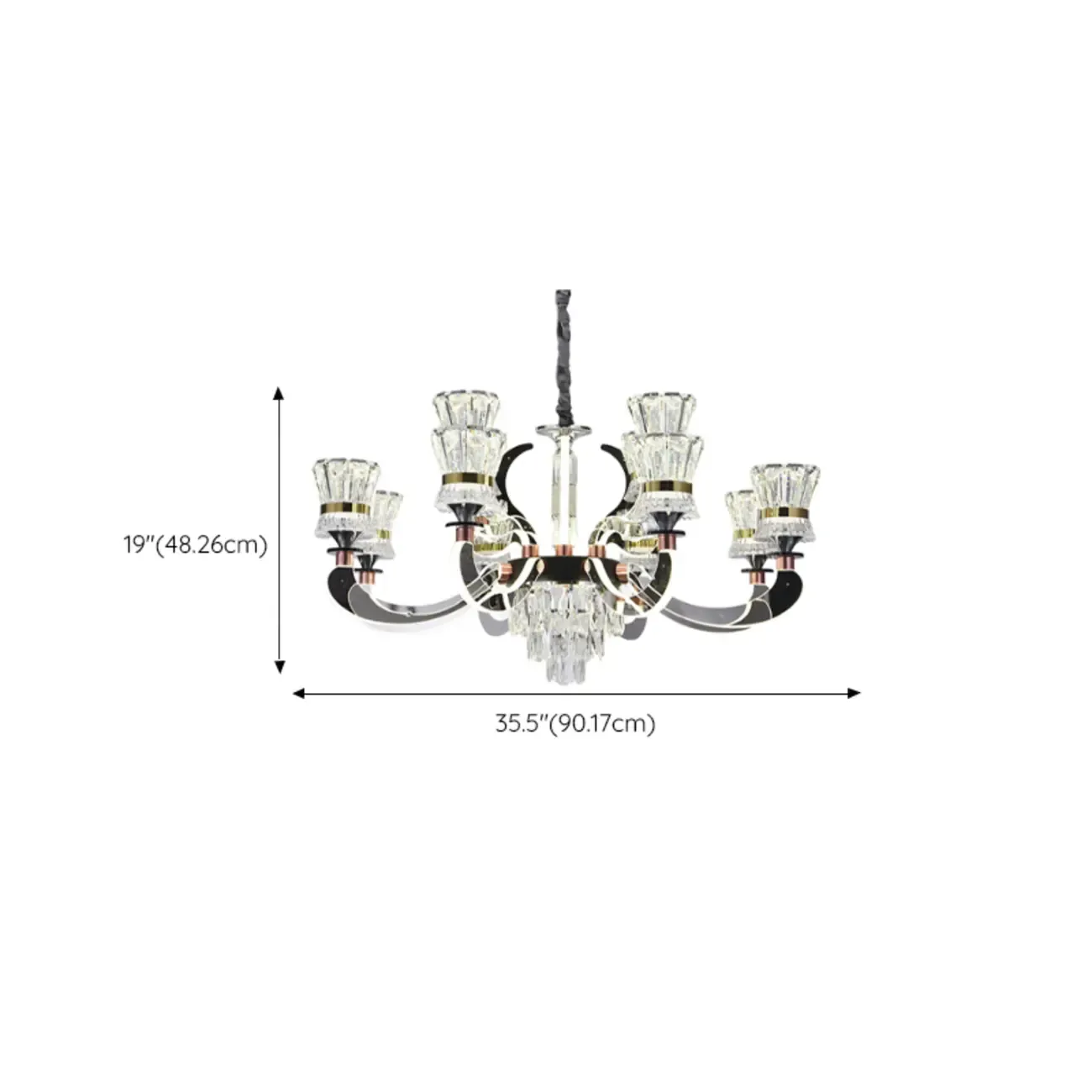 Luxury Crystal Chandelier with Modern Design for Dining Room Image - 17