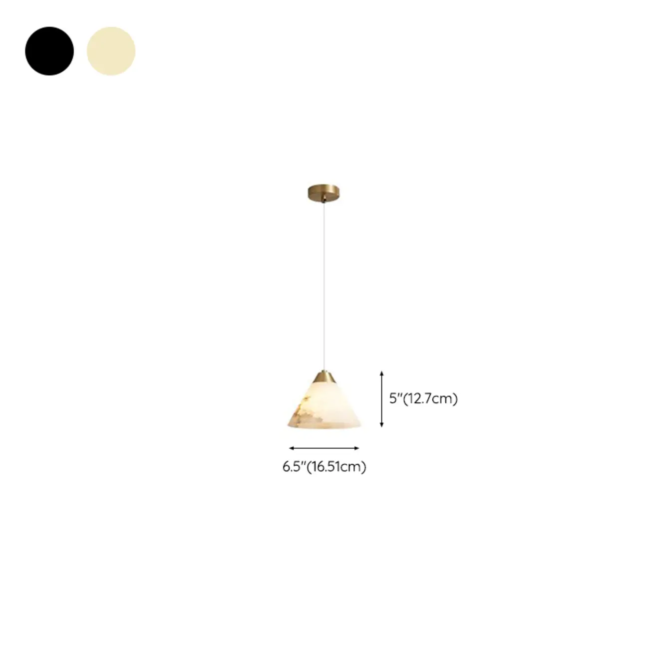 Modern Conical Alabaster White Bedroom Pendant Light Image - 14 | homeyfad