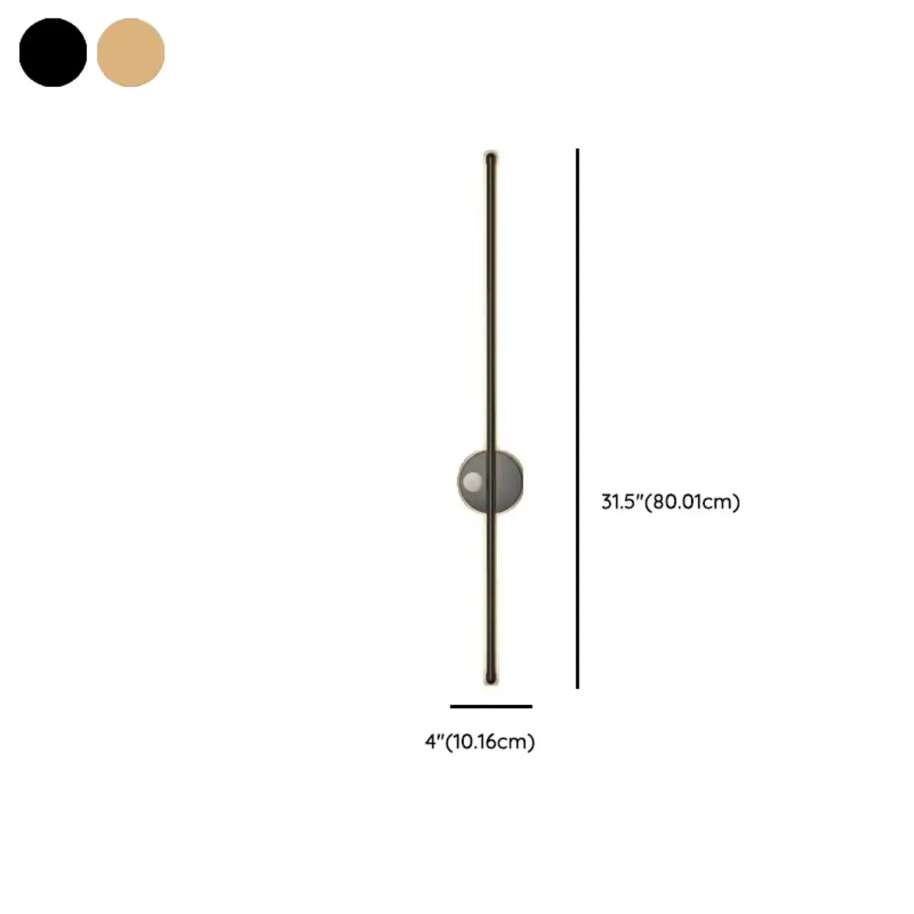 31.5"H Rechargeable Modern Linear LED Wall Sconce for Indoor