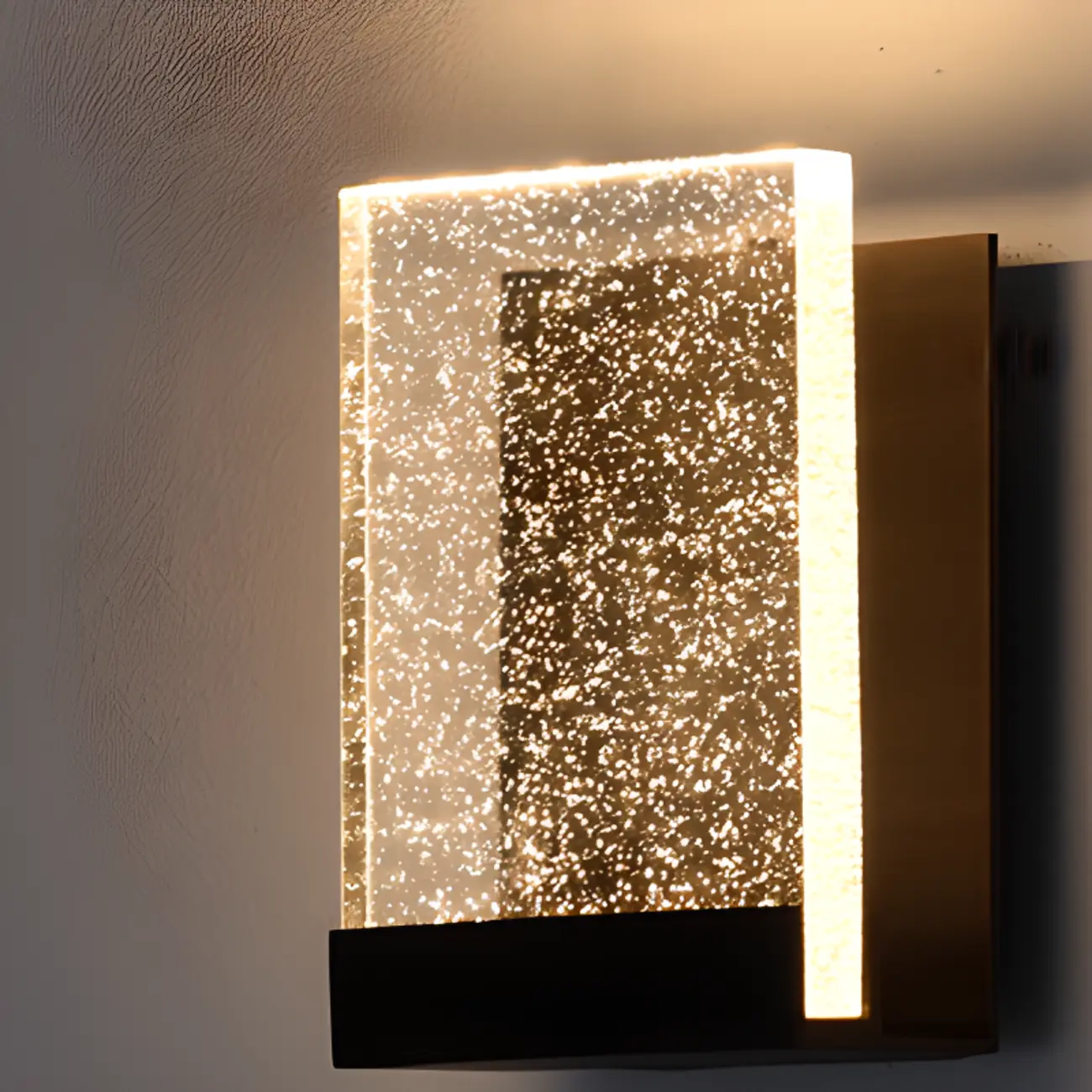 Geometric Crystal Wall Sconce with Clear Shade for Bedroom | homeyfad
