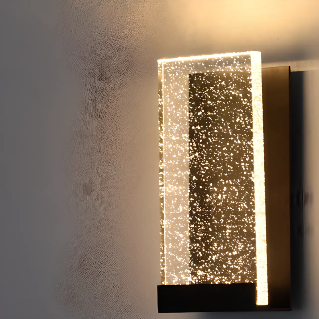 Geometric Crystal Wall Sconce with Clear Shade for Bedroom | homeyfad