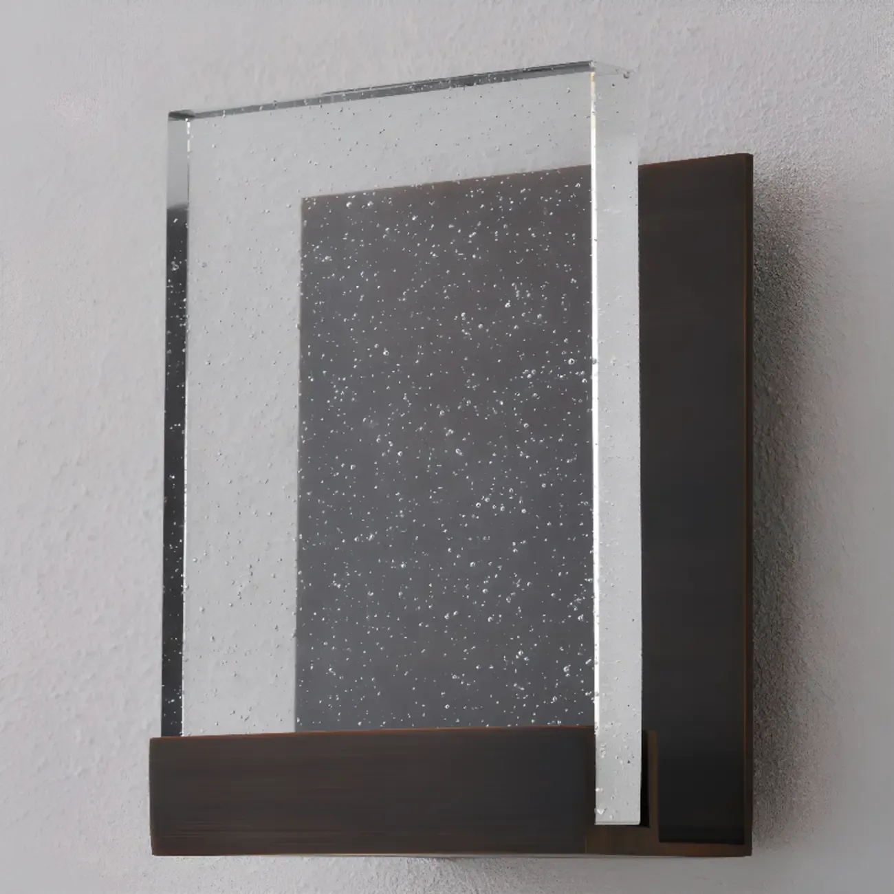 Geometric Crystal Wall Sconce with Clear Shade for Bedroom