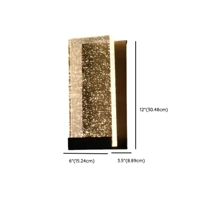 Geometric Crystal Wall Sconce with Clear Shade for Bedroom