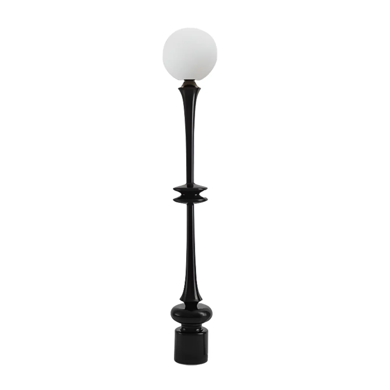 Modern Vertical Black LED Globe Floor Lamp for Living Room | homeyfad