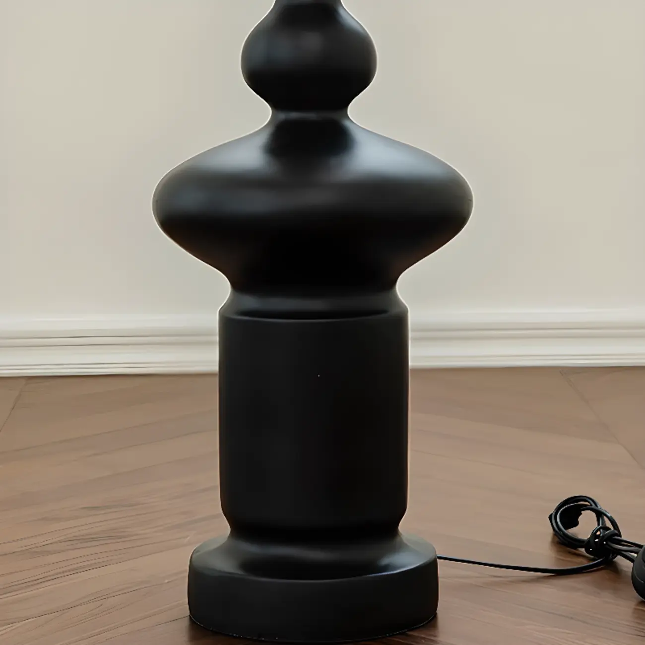 Modern Vertical Black LED Globe Floor Lamp for Living Room | homeyfad