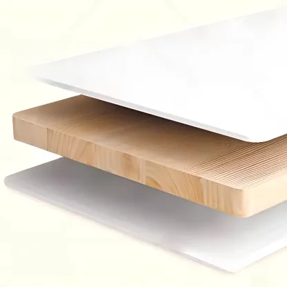 Narrow Oak Wood Corner Bookcase with Drawers Image - 5