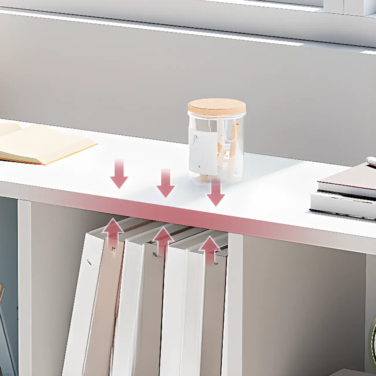 Casual White Wood Cube Horizontal Bookcase Image - 8