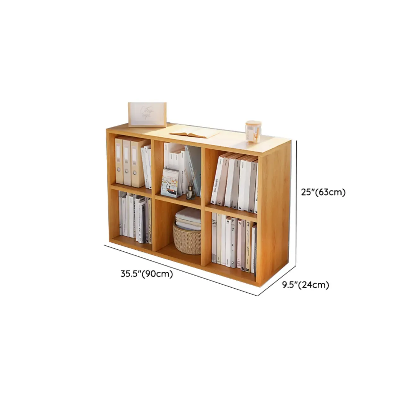 Casual White Wood Cube Horizontal Bookcase Image - 16