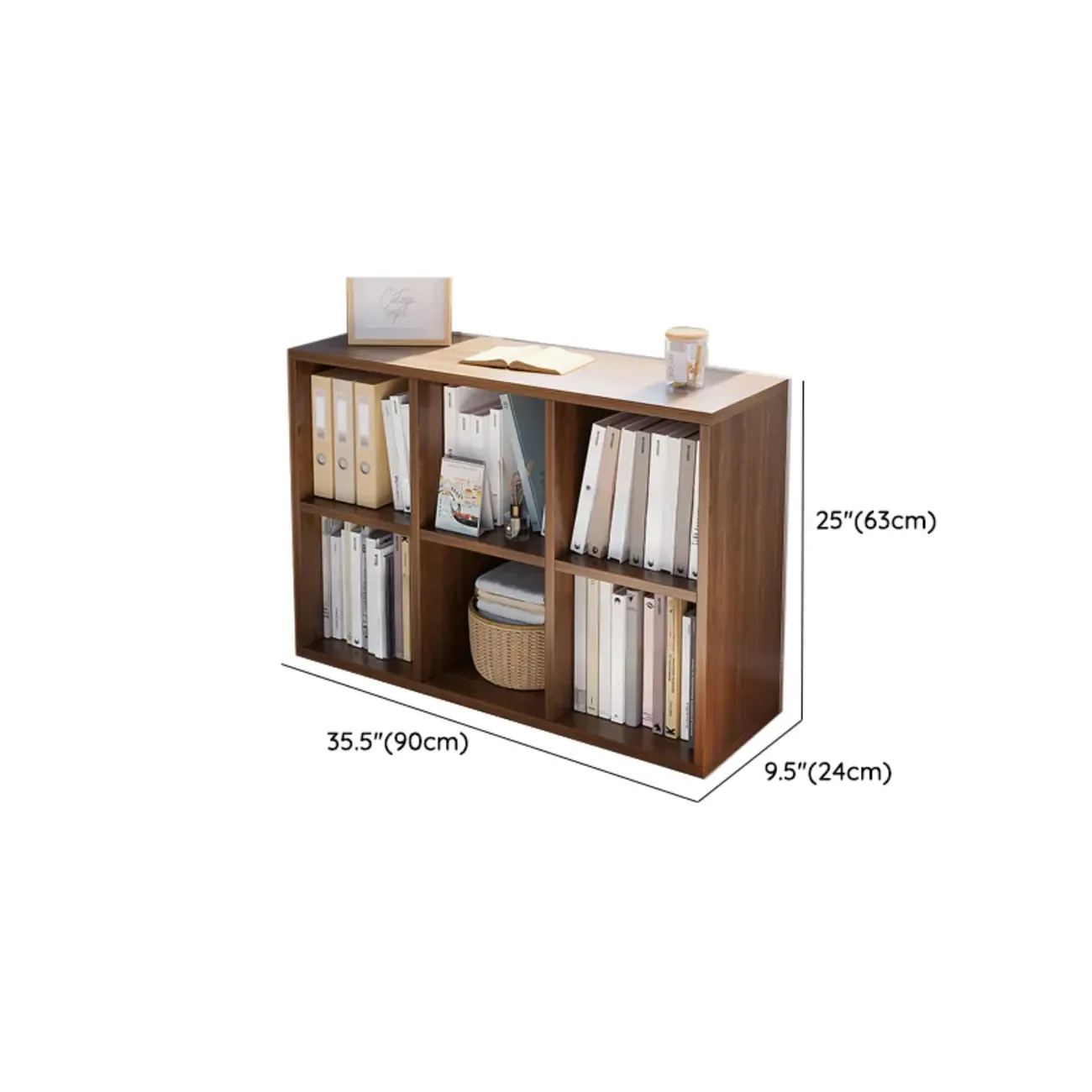 Casual White Wood Cube Horizontal Bookcase Image - 20