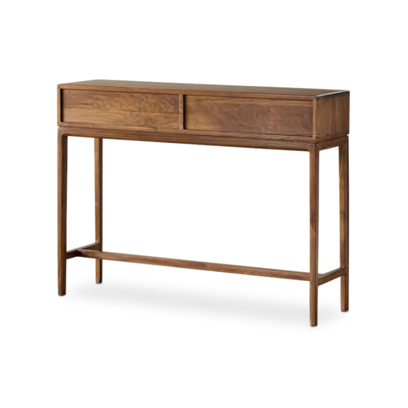 Entryway Wood Brown Console Table with Storage Image - 6 | homeyfad