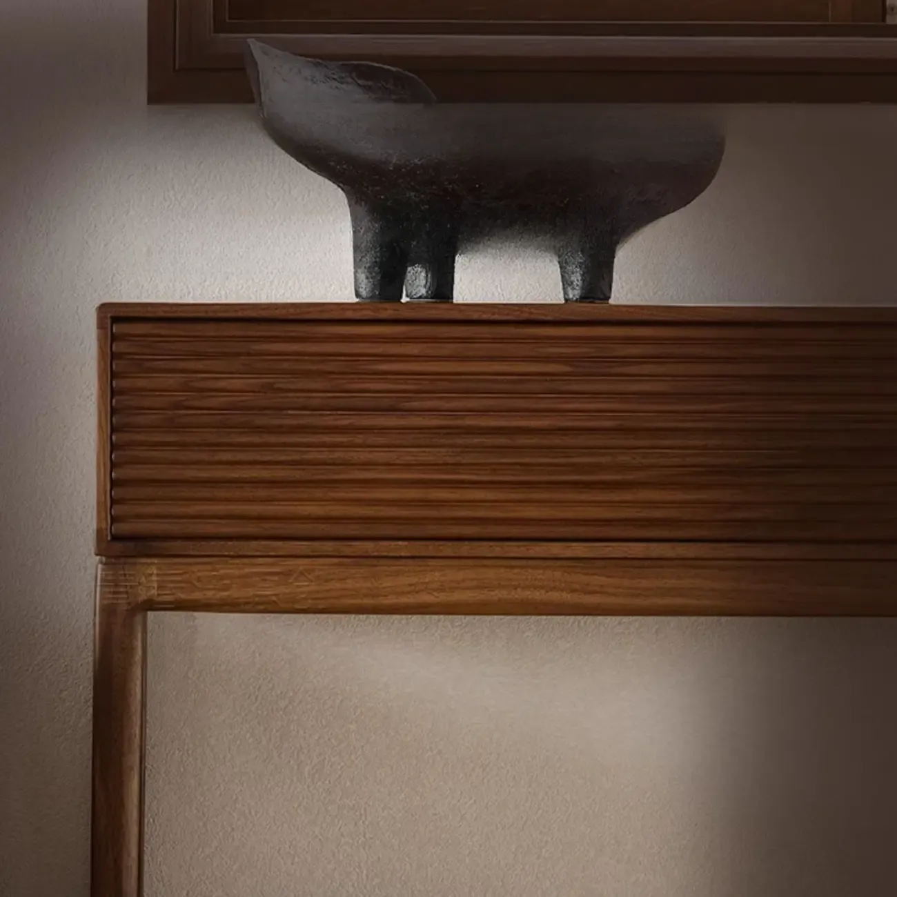 Entryway Wood Brown Console Table with Storage Image - 8