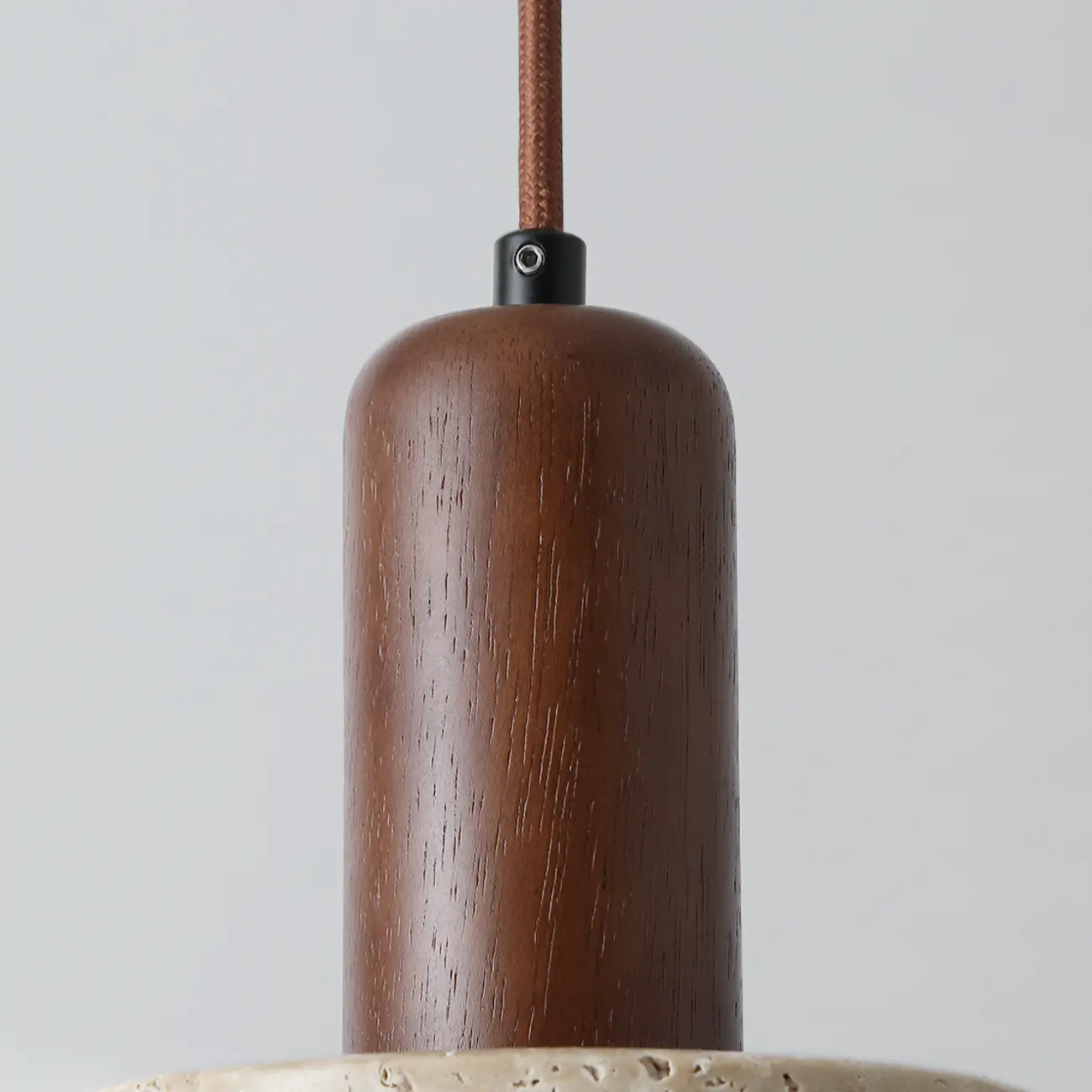 Cylinder Wood and Stone Bedside Pendant Wall Sconce  Image - 11 | homeyfad