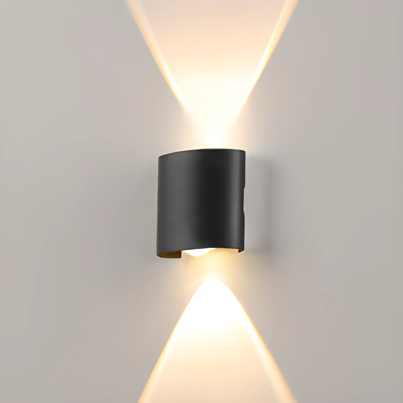 Outdoor Modern Geometric LED Wall Sconce with Dual Light | homeyfad
