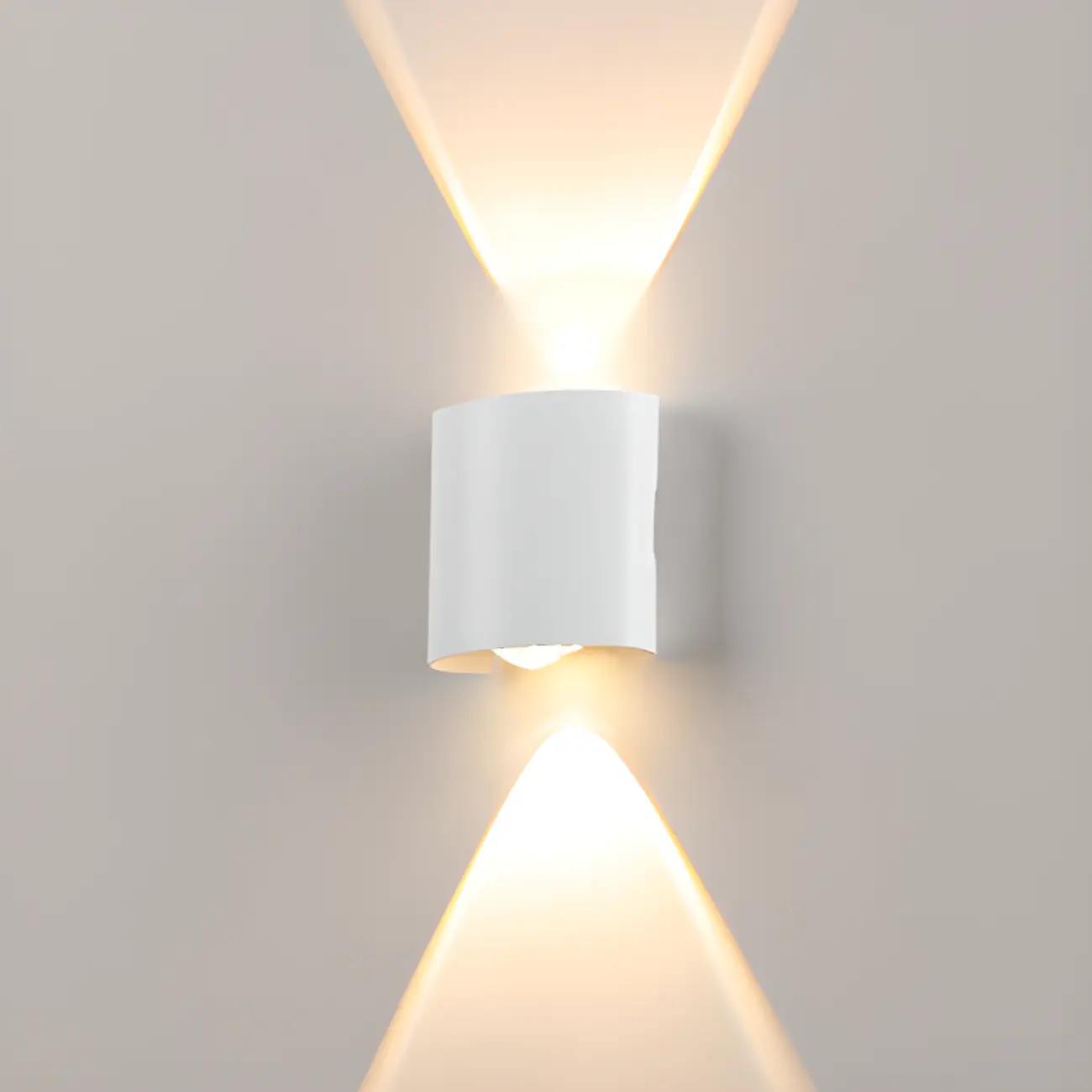 Outdoor Modern Geometric LED Wall Sconce with Dual Light | homeyfad