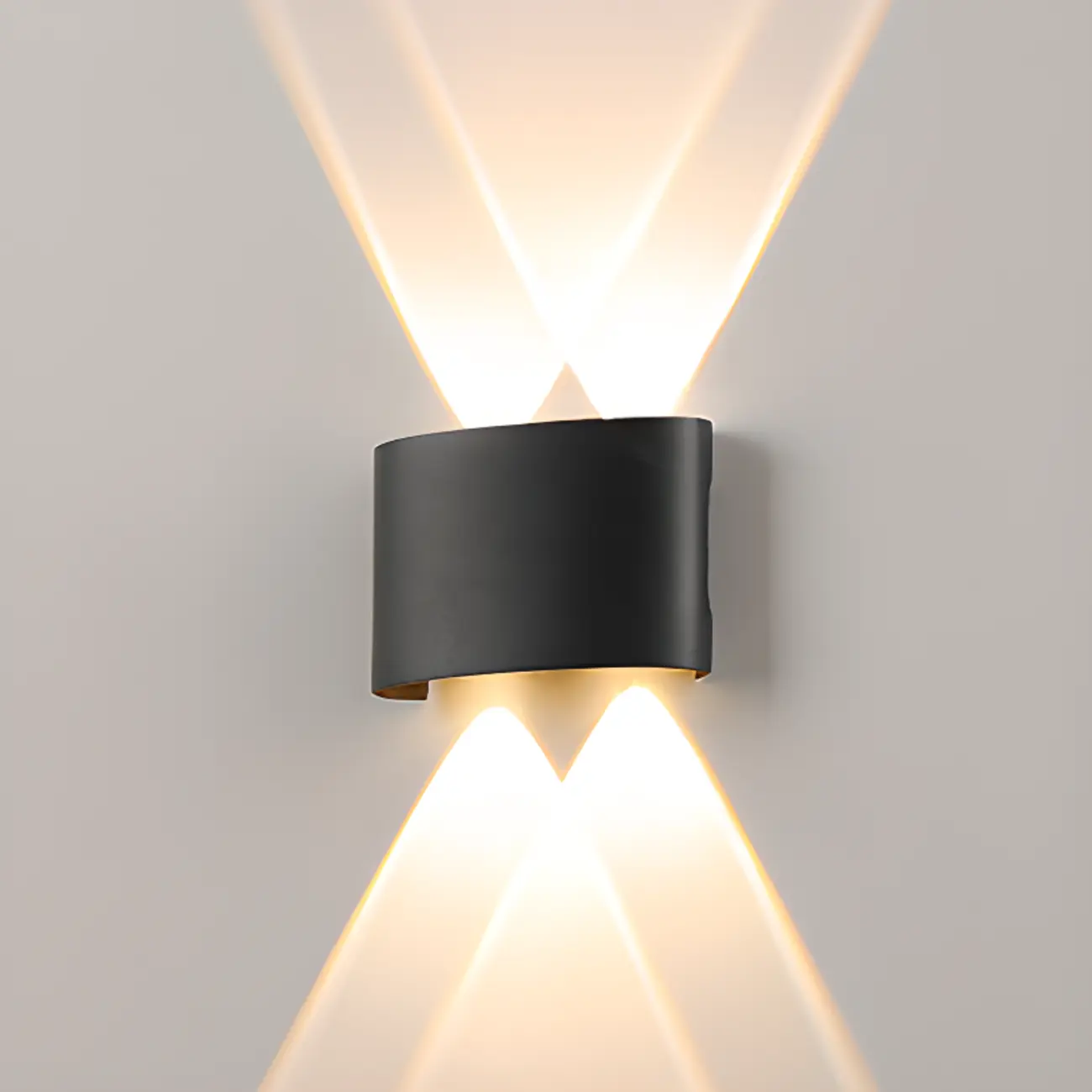Outdoor Modern Geometric LED Wall Sconce with Dual Light | homeyfad