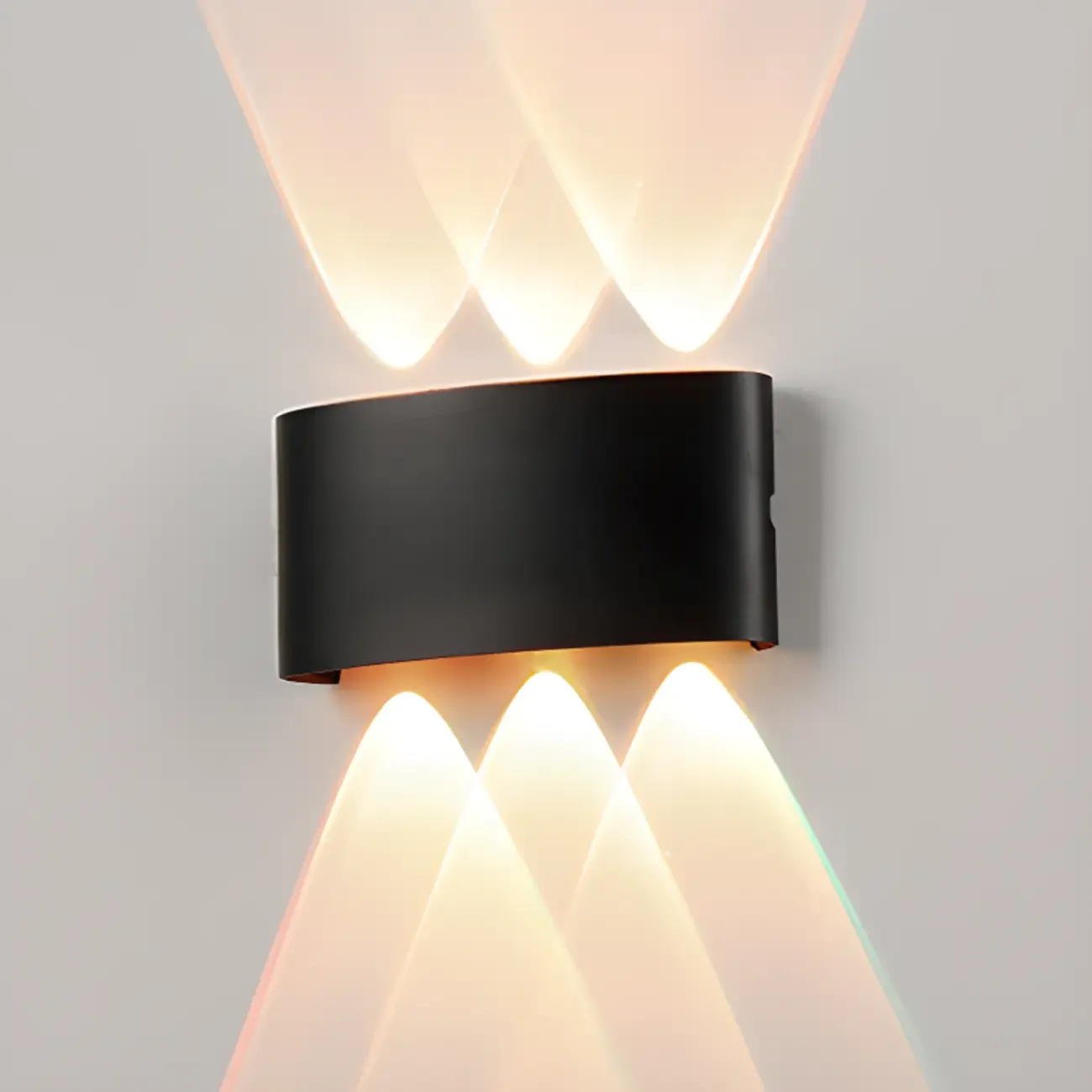 Outdoor Modern Geometric LED Wall Sconce with Dual Light