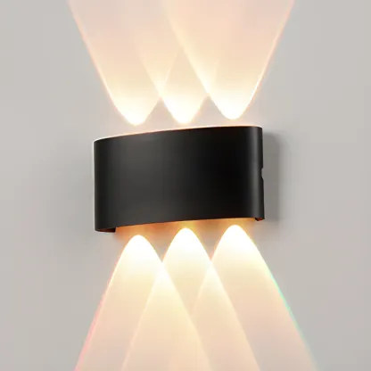 Outdoor Modern Geometric LED Wall Sconce with Dual Light
