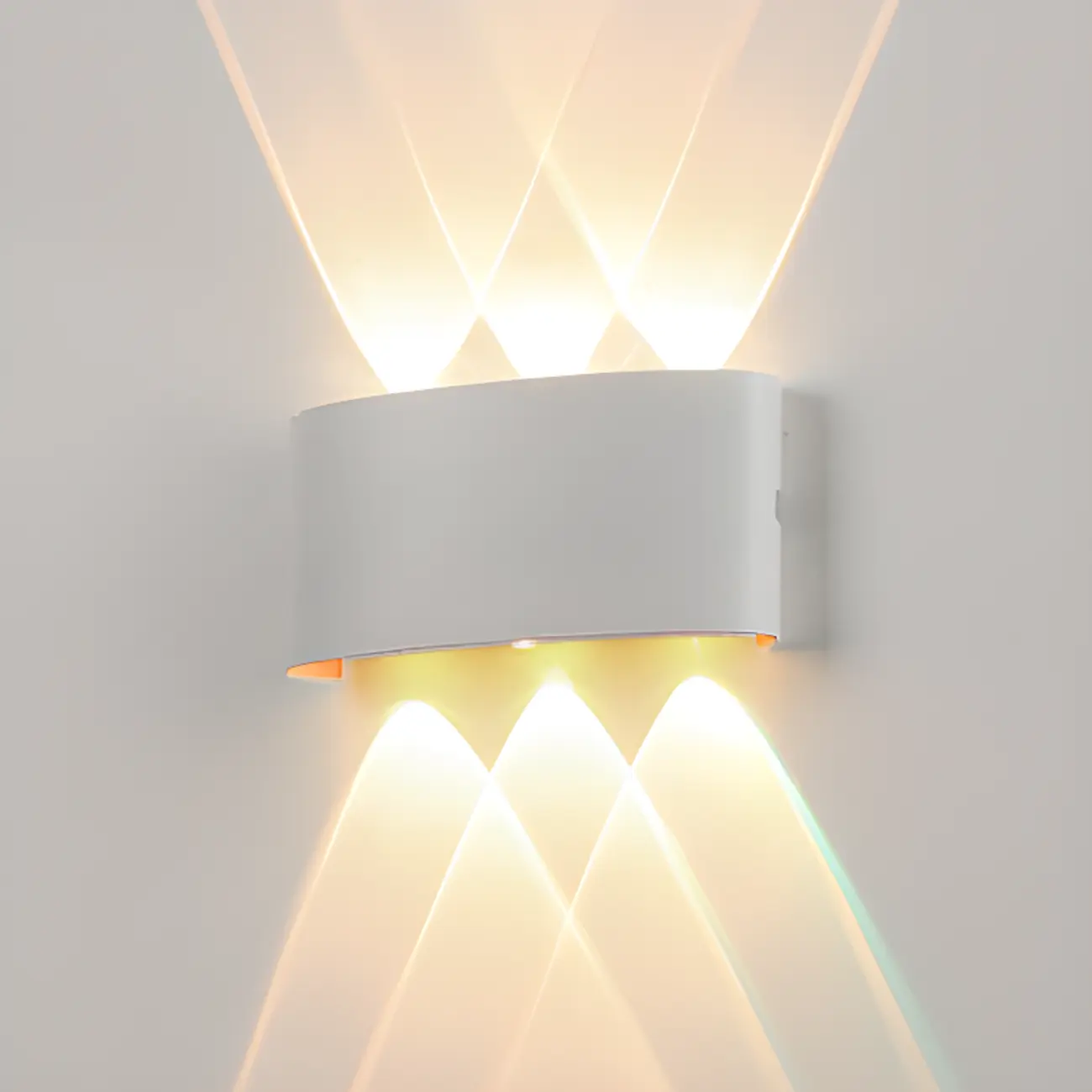 Outdoor Modern Geometric LED Wall Sconce with Dual Light | homeyfad