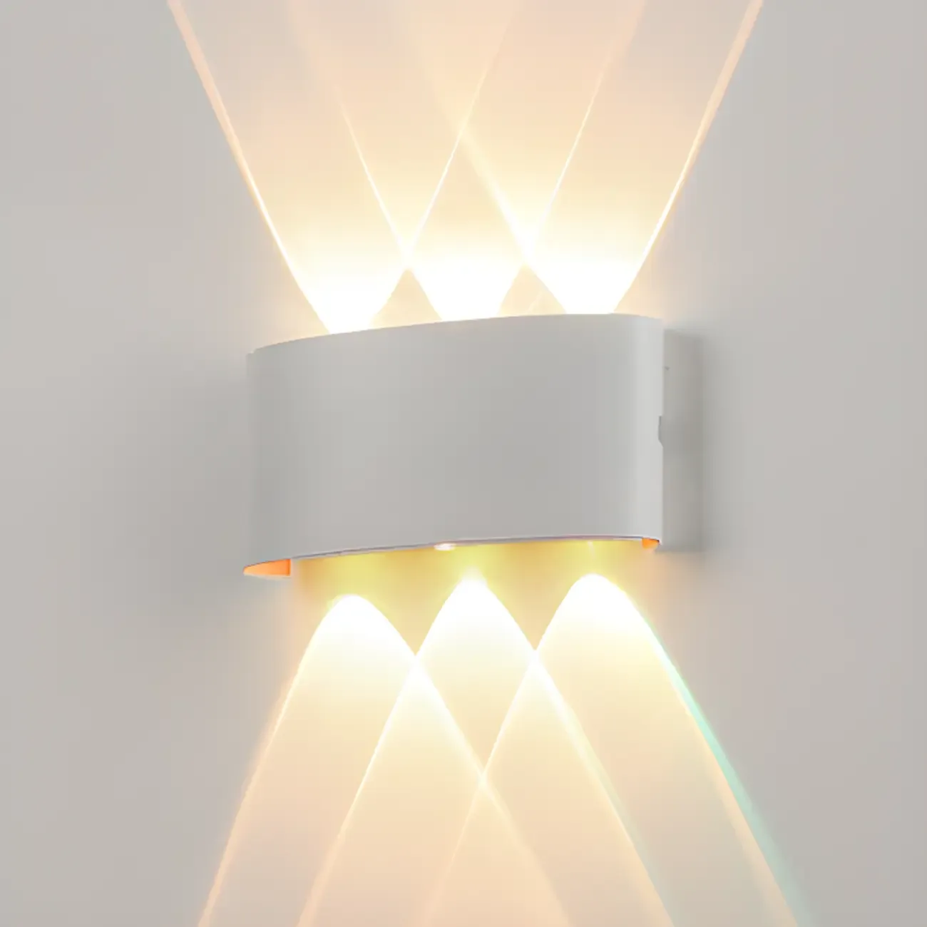 Outdoor Modern Geometric LED Wall Sconce with Dual Light | HomeyFad