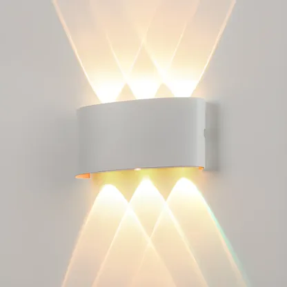 Outdoor Modern Geometric LED Wall Sconce with Dual Light
