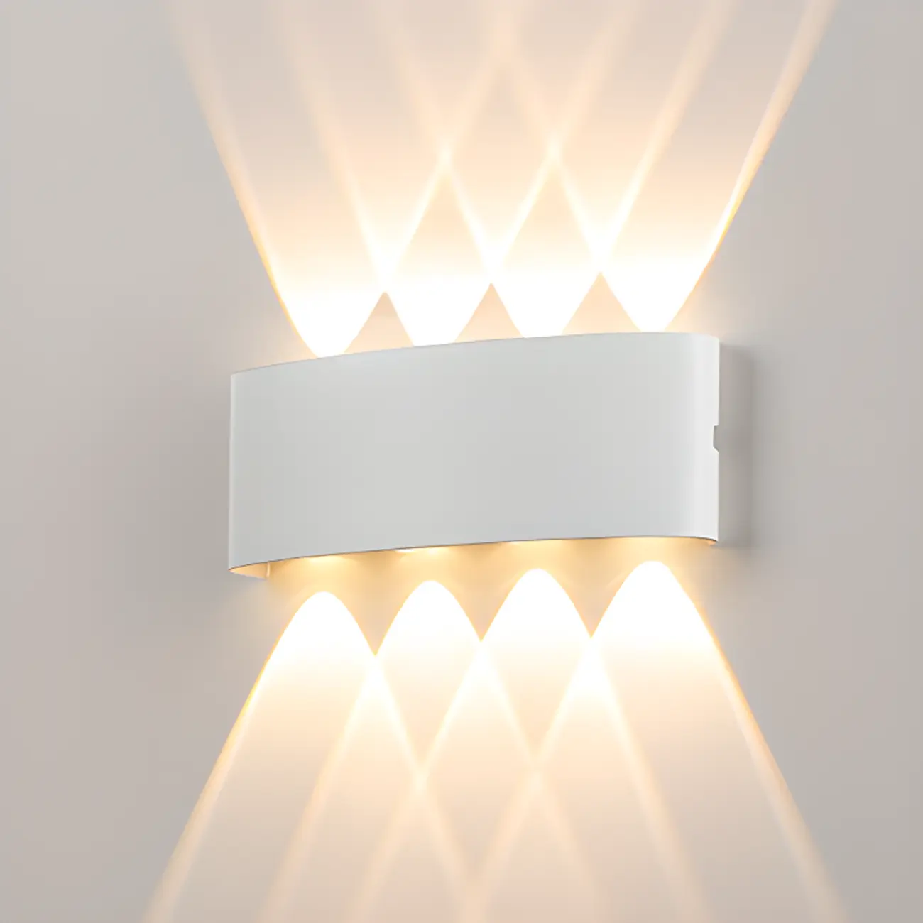 Outdoor Modern Geometric LED Wall Sconce with Dual Light | homeyfad