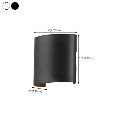 Outdoor Modern Geometric LED Wall Sconce with Dual Light
