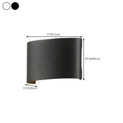Outdoor Modern Geometric LED Wall Sconce with Dual Light